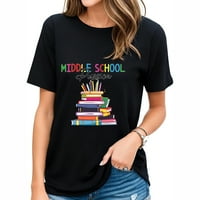 Ženska srednja škola strast Povratak u školsku nastavniku Studentske djevojke Vintage grafička majica