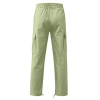 Teretne hlače za muškarce Purcolt Plus size Solidan casual više džepova na otvorenom ravno tipom fitness