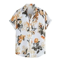 Muškarci Havajska majica kratkih rukava Ljetni casual dugmad Ogrlica cvjetna sitnica