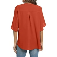 FSQJGQ Ženska casual boho cvjetni ispis bluze za majice ljetne vrhunske žene ljetne vrhove kratkih rukava