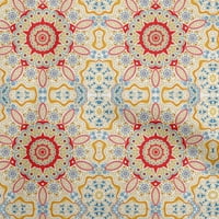 Onuone pamuk fle Light smeđa tkanina marokanski mozaik šivaći materijal za ispis tkanine sa dvorištem