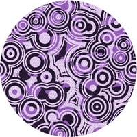 Ahgly Company u zatvorenom okruglom uzorku Ljubičasta IRIS Purple Područje prostirke, 7 'Round