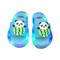 Honeeladyy uštede LED sretne papuče za ljetni dječji crtani simpatični sandale za sjaj hoda