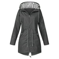 Scyoekwg jakne za žene Solid Colore Loove Comfort Jackes Jesen odjeća dugi rukav kaputa kišna jakna