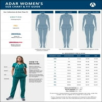 ADAR dodatak Go-Basic Crip set za žene - Slim V-izrez čistoći top i mršavi teretni pantalone
