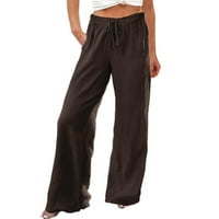 Fufitet ženske hlače modne žene casual labavo izvlačenje elastične džepne pantalone struka pantalone