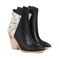 High-Heetes Mid-Calf čizme, gležnjače visoko radne cipele žene parovi dnevne ležerne zimske čizme za