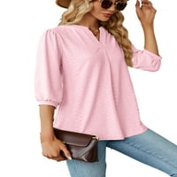 Capreze Dame vrhovi V izrez tunika bluza za bluzu majica Elegantni pulover Majica pulover Majica Light