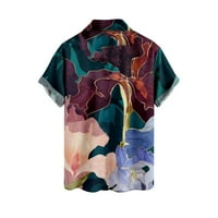 Podplug muške ljeto Novo dugme s kratkim rukavima labavi rever Havajske majice