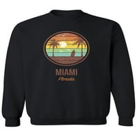 Zalazak sunca Miami Florida Dukserice Muškarci -Mage by Shutterstock, muški XX-Large