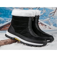 Harsuny Dame Winter Boot Mid CALF čizme za snijeg Plish obložen topli čizmi Sport Neklizajući klizanje otporne na planinarske čizme FAU krznene cipele na otvorenom CRNO 5