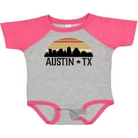 Inktastic Austin Texas Skyline Vintage Poklon Dječak za bebe ili dječja djevojaka