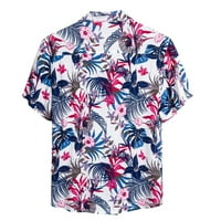 Idoravan muške vrhove Cleance Summer Muns Vintage Ispisan kratki rukav Kubanska košulja na košulju na