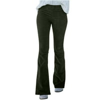 Njoeus Flare Lounge Hlače Žene Ženska moda Tanak Fit Udobni čvrsti džep u boji Ležerne pantalone