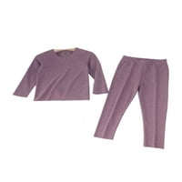 GLONME Žene Dugi Johns Beširan Termalni donji rublje Podesite elastični struk pidžame Početni gornji