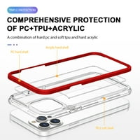 Samimore za iPhone Pro Crystal Clear [ne žuting tehnologija] Slučaj za hard & TPU sa bežičnim punjenjem