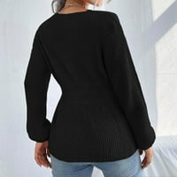 Homodles New Fashion ženska jesen i zimski džemper - pulover Jedina boja crna veličina l