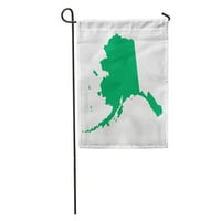 Zelena apstraktna karta Aljaska Amerika Arctic Bay Bering Bristol Capital Garden Zastava Dekorativna