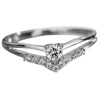 Prstenovi Zircon Rings Ženski pokloni Nakit Djevojke Prstenje vjenčanih prstenova Obećavaju prsten