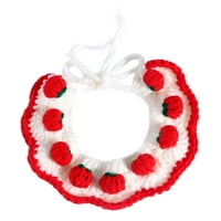Reheyre Jawberry Decor Collar - Dress-up modni ovratnik šal - divan za pse i mačke - kućne ljubimce