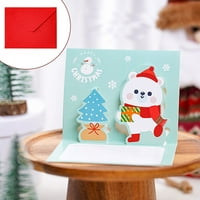 Božićne poklon kartice 3D Trodimenzionalne čestitke Creative Božićna poruka Kartica za odmor Čestitka
