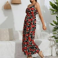 Žene Maxi haljina haljina Ležerne haljine Ženska cvjetna vintage haljina elegantna midi tiskana haljina