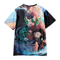 Demon Slayer Anime košulja Muški ženski majica kratkih rukava Manga Tee vrhovi, 3D Print Japanski crtani