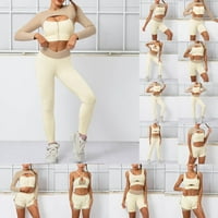Funicet Ženske joge hlače Elastična teretana Patchwork Skinny Yoga hlače Trening trčanja