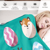 DiCasser Easter Spring Bunny bacajte pokrivač s jastukom pokroviteljskim pokrivačima plišane flanelne