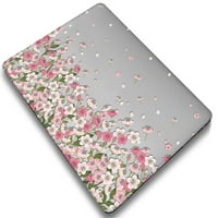 Kaishek Hard Case Shell Cover za MacBook Air 13.6 . Poklopac + crna tastatura, cvijeće 1