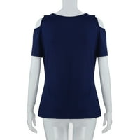 Ženske majice za žene Ležerne prilike hladne ramena košulja kratkih rukava vrhunska majica s kratkim