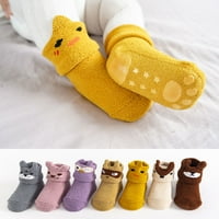 Čarape za bebe protiv klizanja čarape Slatke pamučne crtane tople čarape za podne čarape za Toddler
