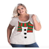 Normalno je dosadno - ženska pulks pulks cura majica, do veličine - božićno snjegović šal