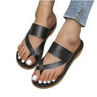 SHLDYBC papuče za žene, ljetne sandale za žene prstom za prste na sandalama Rimske cipele Otvorene prste