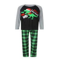 Yilvust Božić koji odgovara porodičnoj pidžami Postavite crtani dinosaur print PJS domaća odjeća za