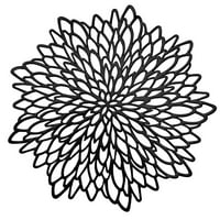Nova mat ukrašavanja stola Nordic Style Hibiscus cvijet bronziranje PVC placemat crna