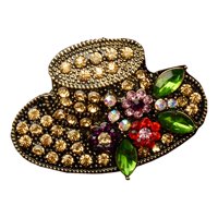 Delikatni šešir Broš Ženski broche Pin žene Vintage Rhinestone Brooch Nakit za nakit Poklon za djevojku