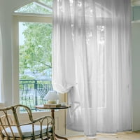 Panel zavjesa prozora Sheer Long Sover Voile zavjese sjajni svileni tretmani spavaće sobe