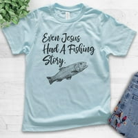 Djeca Čak i Isus imala je majicu za ribolov, mladost dječje djevojke majicu, Jesus ribolovna majica
