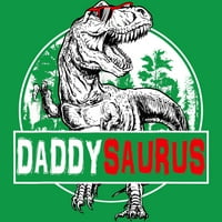 Dan očeva DaddySaurus T Re dinosaur smiješni tata Saurus muški ugljen Heather Sivi grafički tee - Dizajn ljudi 3xl