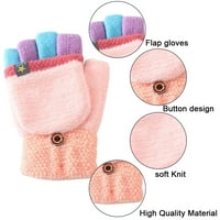 Zimske rukavice za dječje djece u zimi, ručno kolor rukavice u boji