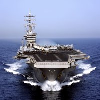 Nosač aviona USS Dwight D. Eisenhower tranzit The Arabian Sea Plaster Print
