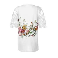 Majice za žene, proljeće labavo fit majice kratkih rukava Blusas Ljeto Loose Fit Basic Tunic Majice