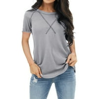 Ženski ljetni okrugli vrat kratki rukav jednostavan modna osnovna majica