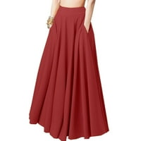Idoravan Ženska osnovna svestrana suknja Ženska modna Visoka struka Zip suknja Short kožna suknja suknja