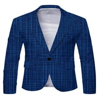 Tenmi Muška poslovna jakna dugih rukava Blazer Solid Cardigan Jakne, Ležerne otvorena kancelarija Blazers