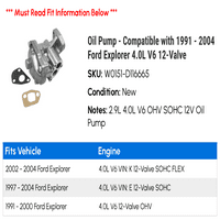 Pumpa - kompatibilan sa - Ford Explorer 4.0L V 12-ventil 2003