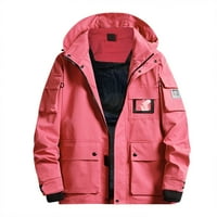 Entyinea Muškarci Streetweard Jakna modna kapuljača zimske jakne ružičaste 8xl