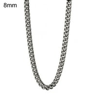 Lanac za breze Debela ogrlica od titanijum čeličnog punk širokog lančana ogrlica nakit pribor titanijum