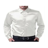 JKERTHER MAN Shiny Design dugih rukava košulje Slim Fit Business gumb dolje majice 90s Luksuzna majica